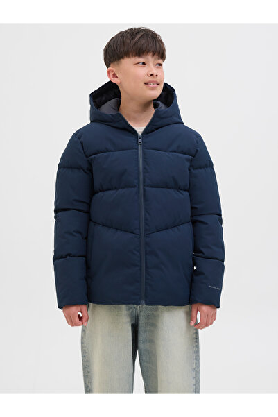 Jack & Jones Jack Jones Jjglobal Puffer Jacket Jnr Kids Navy Blue Coat 12283847-04