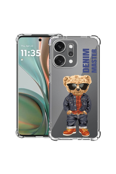 bestcase Husă antișoc pentru OPPO Reno 14 5G cu design Denim Master - Teddy B...