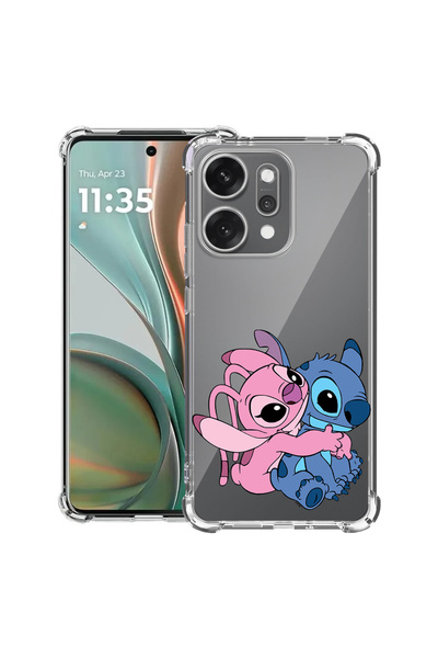 bestcase Husă antișoc pentru OPPO Reno 14 5G cu design Angel Hugging Stitch, ...