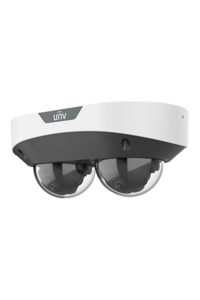 Uniview Dual Channel - IP Camera, 2 x 4MP, 2.8mm, IR 30m, Mic., Alarm, PoE, IK10 - UNV IPC3224SS-ADF28K-I1