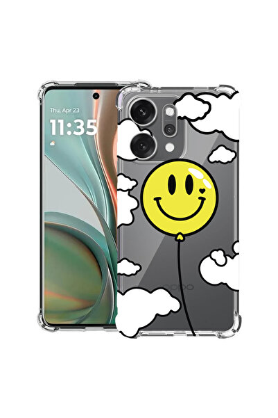 bestcase Удароустойчив гръб за OPPO Reno 14 5G с дизайн на балон с усмивка, 2...