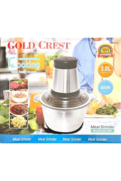 Denx Stainless Steel Meat Grinder GC-403, 3L by Gold Crest