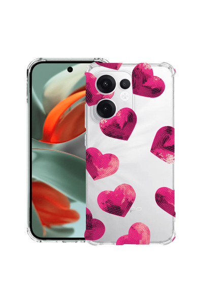 bestcase Carcasă antișoc Husa compatibilă cu Oppo Reno15 Pro, model inimă