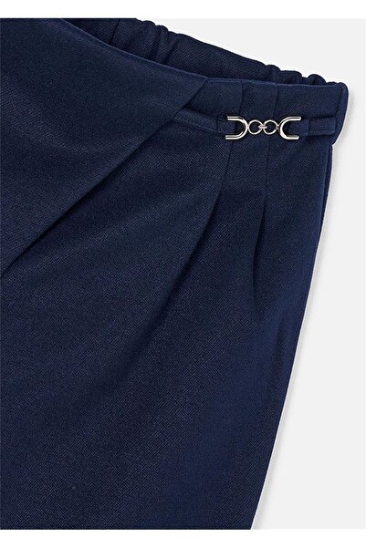 MAYORAL Girl's Pleated Knitted Trousers Navy Blue 4573