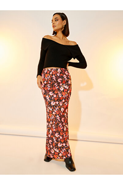 Take Two By Styli All-Over Floral Print Maxi Skirt