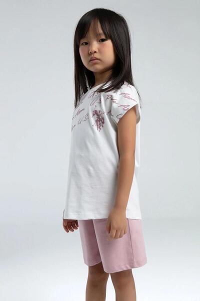 U.S. Polo Assn. Kids U.S Polo Us2066-G Girls Bermuda Set
