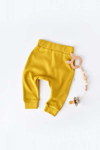 JollyMag Pantaloni Bebe Unisex din bumbac Galben BabyCosy (Marime: 18-24 Luni)