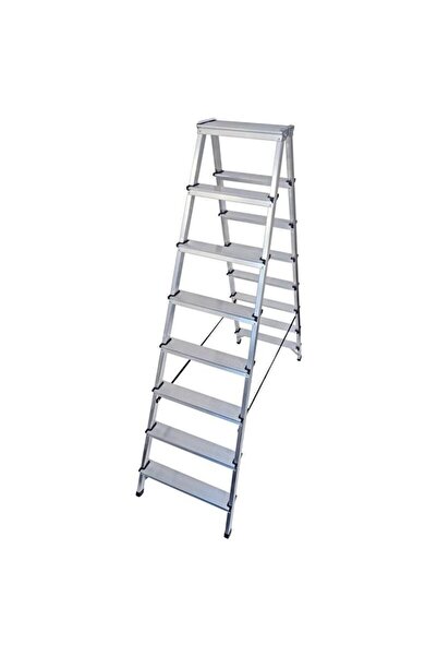 Drabest Scara aluminiu, 2 tronsoane, 7 trepte, platforma, max 125 kg, 1.82 m,