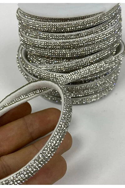 DİGGO شريط أحجار كريستالية لتزيين الأحذية، 1 متر، فضي
