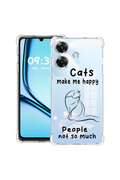 bestcase Αντικραδασμική πίσω θήκη για Realme Note 60 / Note 60X με σχέδιο Cat...
