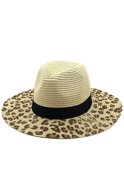 Pursehuit Γυναικείο καπέλο, μπεζ, animal print, καλοκαιρινό, Finja