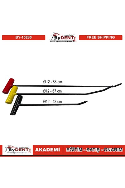ByDENT Pdr Boyasız Göçük Düzeltme Çubuğu T Sap Değişken Uç 3 lü Set