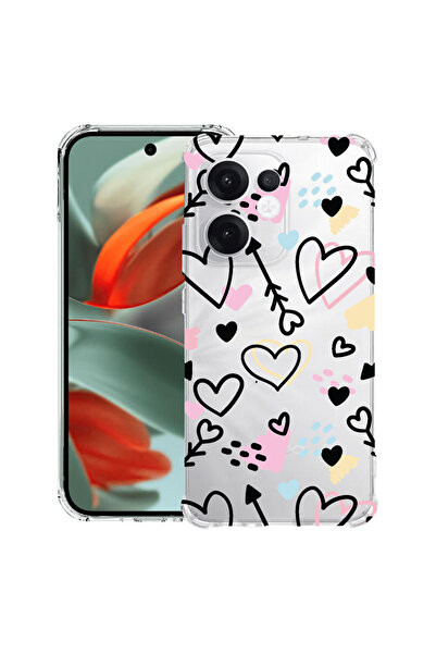 bestcase Carcasă antișoc compatibilă cu Oppo Reno15 Pro, simboluri de dragoste