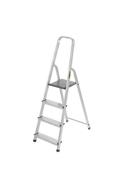 Drabest Scara aluminiu, 3 trepte, platforma, max 125 kg, 1.45 m,