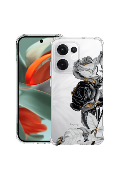 bestcase Carcasă antișoc Husa compatibilă cu Oppo Reno15, Negru Roz