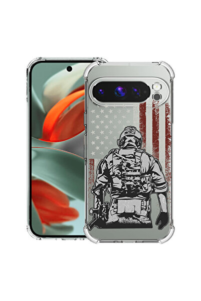 bestcase Husă antișoc pentru Google Pixel 10 Pro XL cu design soldat american, 2052063 AS 1832