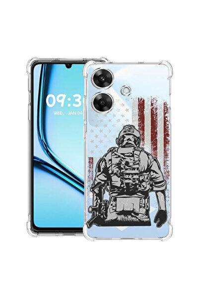 bestcase Husă antișoc pentru Realme Note 60 / Note 60X cu design soldat ameri...