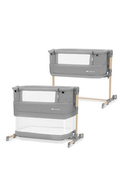 JollyMag BABY Crib, KINDERKRAFT NESTE GROW, LIGHT GREY WOOD