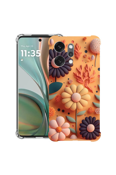 bestcase Husă antișoc pentru OPPO Reno 14 5G cu design Happy Flowers, 2052057...