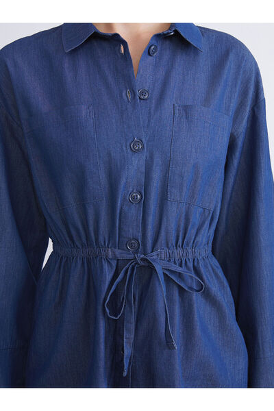 LC Waikiki LCW Comfort YENİ SEZON Beli Bağlamalı Kadın Jean Gömlek