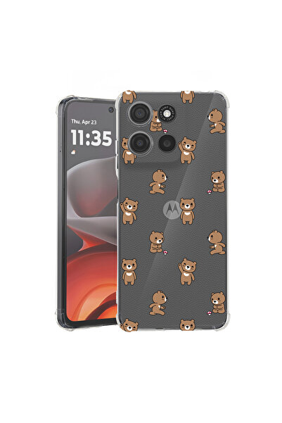 bestcase Husă antișoc pentru Motorola Edge 60 Pro cu model ursuleț de pluș, 2...