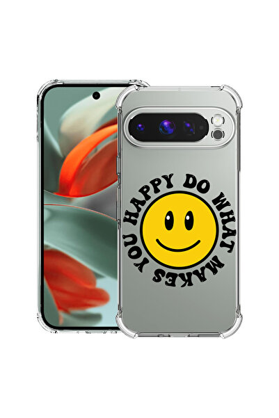 bestcase Husă antișoc pentru Google Pixel 10 Pro XL cu design Happy Smiley, 2...