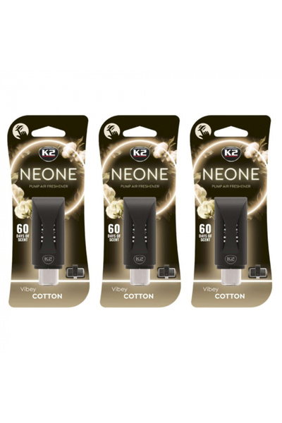 K2 Pachet 3 x odorizant auto grila ventilatie Puf-Puf Neone Cotton (Unisex)