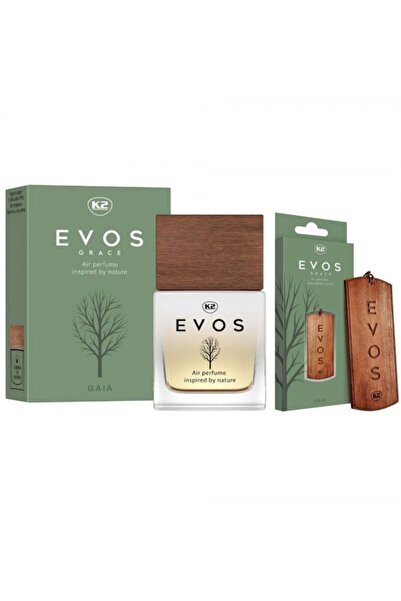 K2 Pachet parfum auto Evos Gaia 50ml + Odorizant auto pandantiv din lemn Evos...