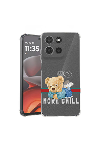 bestcase Husă antișoc pentru Motorola Edge 60 Pro cu design More Chill Teddy ...