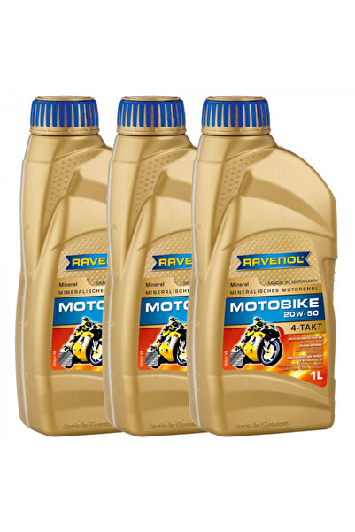RAVENOL Pachet 3 litri ulei Motobike 4T Mineral 20W50