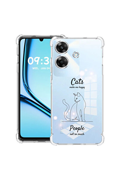bestcase Husă antișoc pentru Realme Note 60 / Note 60X cu design Cats Make Me Happy, 2052062 AS 1881