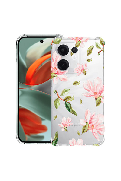 bestcase Carcasă antișoc Husa compatibilă cu Oppo Reno15, Colecția Flowers,