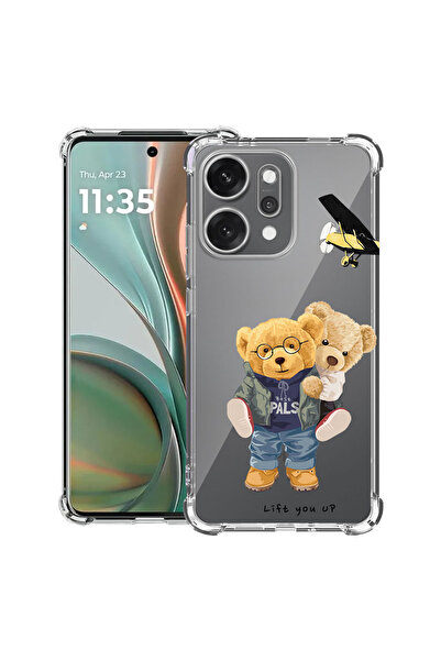bestcase Carcasă antișoc pentru OPPO Reno 14 5G cu design Teddy Bear Lift me ...