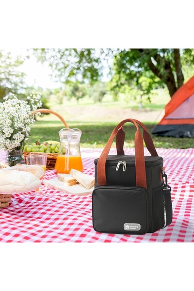 Flippy Insulated Thermal Bag, Multifunctional, 25x22x15 cm, Black