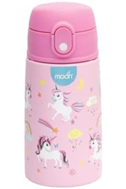 The Moon Brand زجاجة مياه معزولة للأطفال - يونيكورن