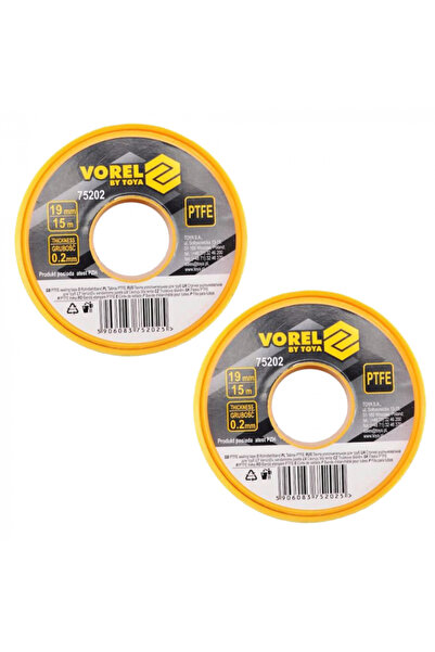Vorel Pachet de 2 x bandă Teflon 75202, lungime 15 m