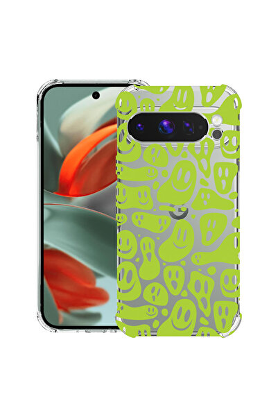 bestcase Husă antișoc pentru Google Pixel 10 Pro XL cu design Green Acid Smiley, 2052063 AS 1051