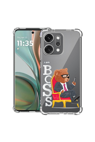 bestcase Husă antișoc pentru OPPO Reno 14 5G cu design Teddy Bear - I'm Boss,...
