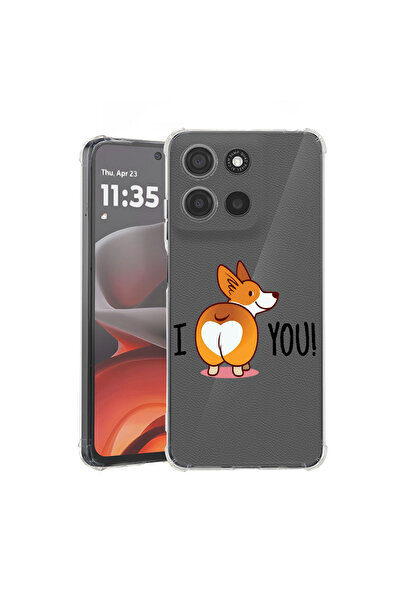 bestcase Husă antișoc pentru Motorola Edge 60 Pro cu design Emoji cățeluș dră...