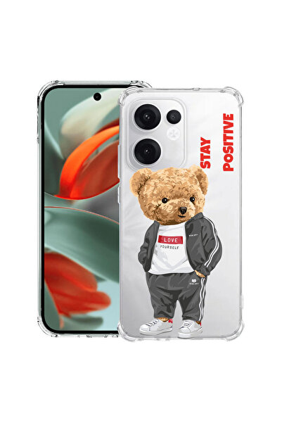bestcase Husă antișoc pentru OPPO Reno 14 F / FS cu design Stay Positive - Te...