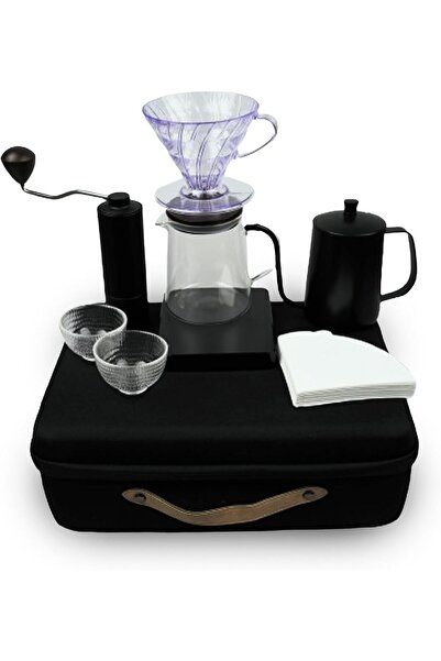 Generic V60 Coffee Maker Set 600ml, Pour-Over Kit with Travel Box