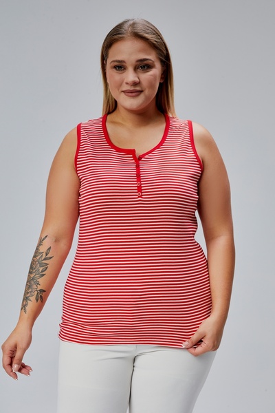 BANEGA Plus Size Sleeveless Thick Strap 100% Cotton Combed Cotton Crew Neck Blouse Undershirt