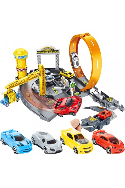 İSP Set Joaca pentru Copii Parcare + Lansator Masinute "LikeSmart Track Parki...