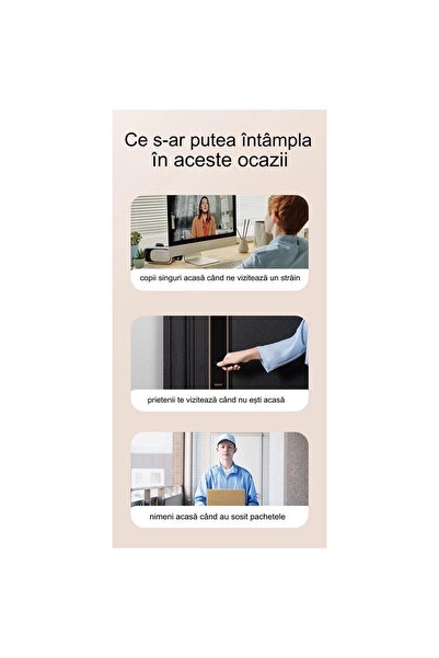 Promagg Sonerie cu Camera Wifi si Interfon, Impermeabila, Fara Fir, Vedere Nocturna in Infrarosu,