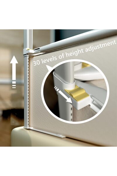 Generic حاجز سرير أطفال قابل للطي من سكاي تاتش، 120 سم، حاجز سرير أطفال عالمي قابل للتعديل، رمادي