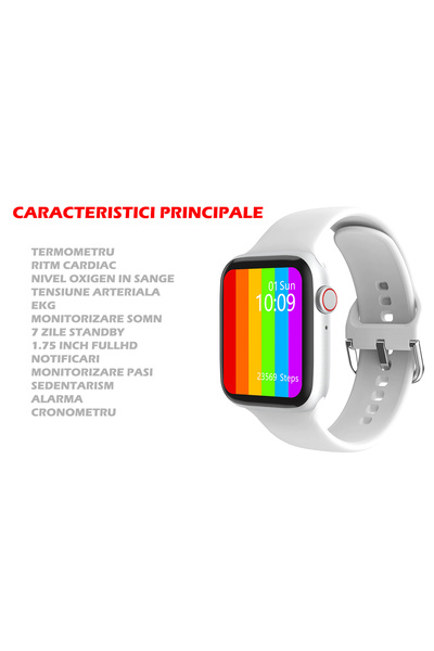 İSP Ceas SmartWatch LikeSmart WeFIT, Full Touch, 1.75" IPS Full Touch Display, Termometru, Oximetru SpO2