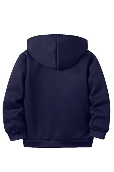 LOUİSA Erkek-Kız Çocuk Lacivert Kapşonlu Fermuarlı Hırka