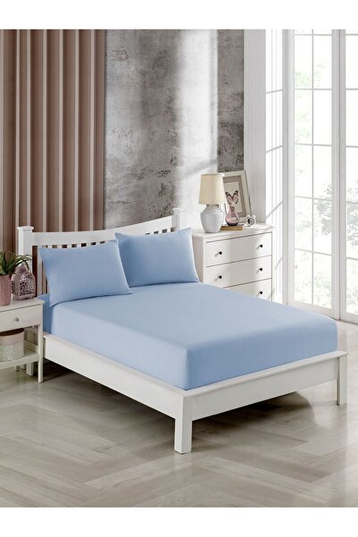 Premium Life ملاءة سرير مزدوجة من القطن مقاس 180*200+30 سم غطاء وسادة زاوية ق...