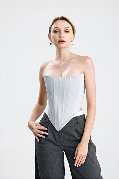 CHAROS Saten Kumaşından Zarif Korse