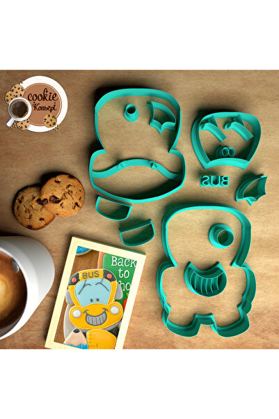 CookieKonsept مجموعة قوالب حافلة المدرسة لعيد المعلم والمدرسة # 2 – مناسب للب...